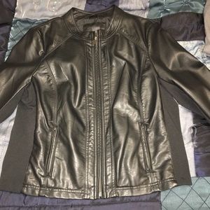 Faux leather jacket
